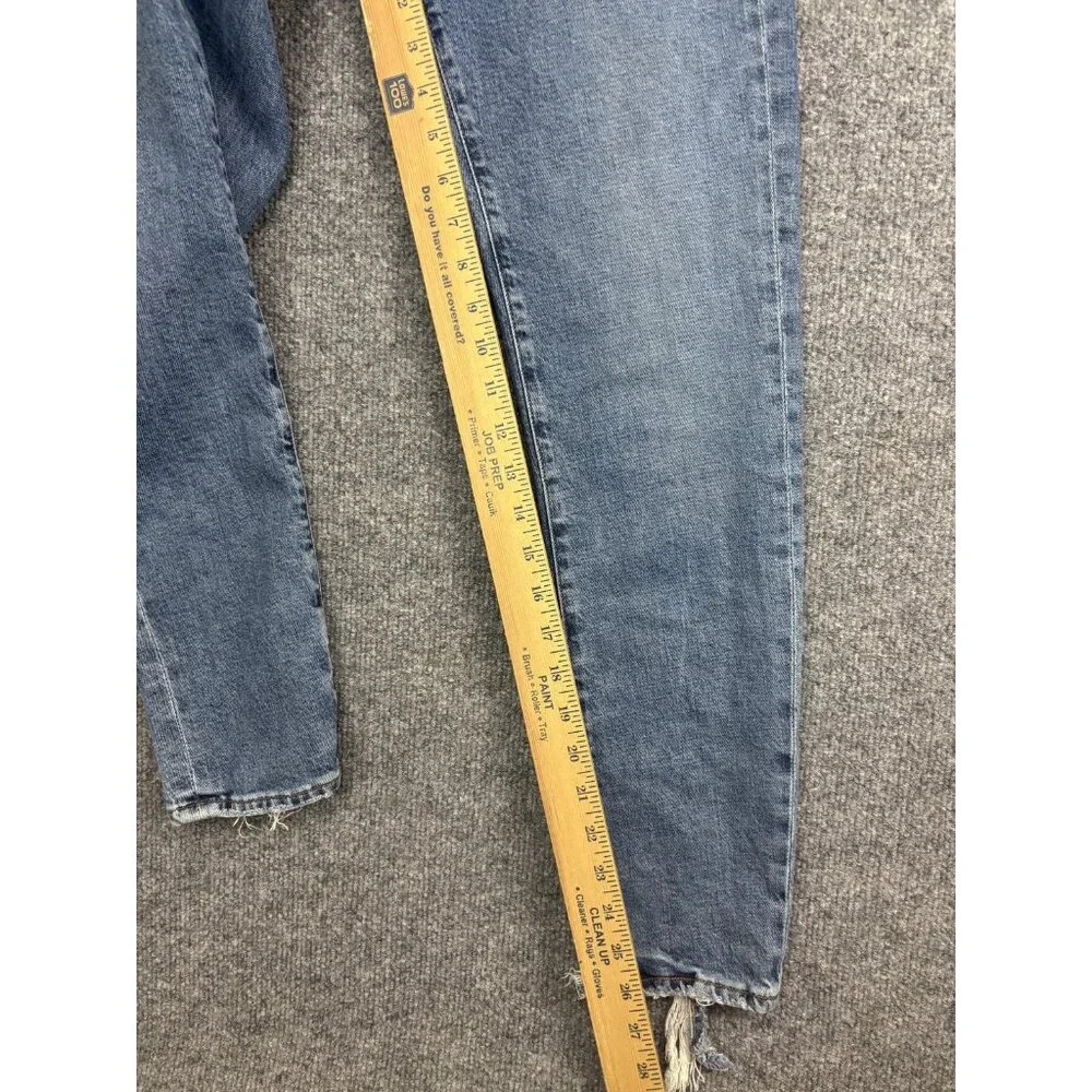AGOLDE Toni Skinny Jeans Womens 26 Blue Medium Wash High Rise Stretch Distressed
